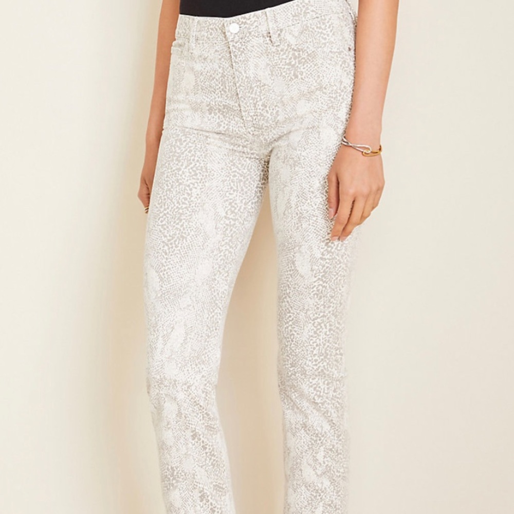 Ann Taylor High Rise Snakeskin Pants
